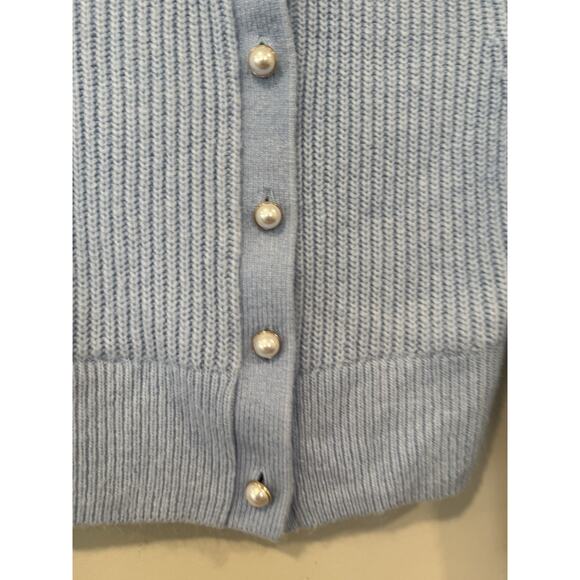 Abercrombie & Fitch Cropped Knit Cardigan with Pearls Bottoms Size XXS 2333 - Picture 3 of 9